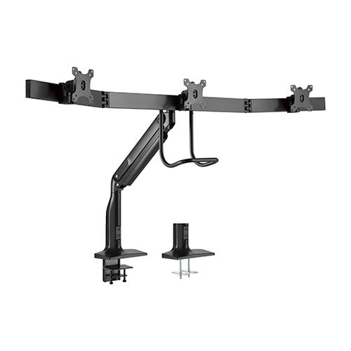 Brateck Triple Monitors Select Gas Spring Aluminum Monitor Armt Fit Most Screen Size 17"-32" up to 6.5kg VESA 75x75/100x100 (LS) - Image 5
