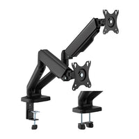 Brateck Cost-Effective Spring-Assisted Dual Monitor Arm Fit Most 17"-32" Monitor Up to 9KG VESA 75x75,100x100(Black) - Image 1