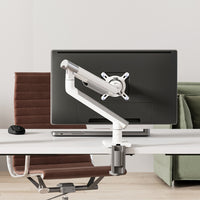 Brateck Single Monitor Premium Slim Aluminum Spring-Assisted Monitor Arm Fix Most 17"-32" Monitor Up to 9kg per screen VESA 75x75/100x100 - White - Image 4