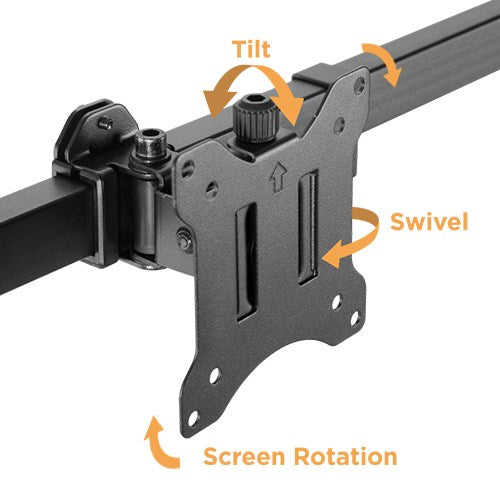 Brateck Pole Mount Dual-Screen Monitor Mount Fit Most 17"-32" Monitors, Weight Capacity (per screen): 9kg VESA 75x75/100x100 - Image 3
