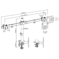 Brateck Pole Mount Dual-Screen Monitor Mount Fit Most 17"-32" Monitors, Weight Capacity (per screen): 9kg VESA 75x75/100x100 - Image 4