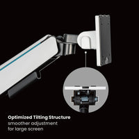 Brateck Single Heavy-Duty Gaming Monitor Arm Fit Most 17"-49" Monitor Up to 20KG, Fit Curved Monitor,  VESA 75x75,100x100 (LS) - Image 4
