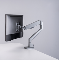 Brateck Single Monitor Thin Gas Spring Monitor Arm Fit Most 17"-32" Monitors, Up to 9kg per screen VESA 75x75/100x100 Matte Silver - Image 3