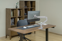 Brateck Single Monitor Thin Gas Spring Monitor Arm Fit Most 17"-32" Monitors, Up to 9kg per screen VESA 75x75/100x100 Matte Silver - Image 4