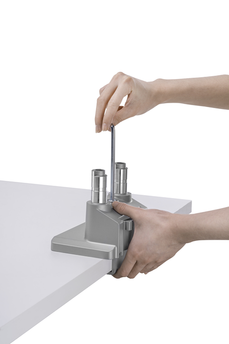 Brateck Dual Monitor Thin Gas Spring Monitor Arm Fit Most 17"-32" Monitors, Up to 9kg per screen VESA 75x75/100x100 Matte Silver (LS) - Image 3