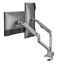 Brateck Dual Monitor Thin Gas Spring Monitor Arm Fit Most 17"-32" Monitors, Up to 9kg per screen VESA 75x75/100x100 Matte Silver (LS) - Image 4