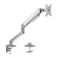 Brateck Single Monitor Economical Spring-Assisted Monitor Arm Fit Most 17"-32" Monitors, Up to 9kg per screen VESA 75x75/100x100 Matte Silver - Image 1