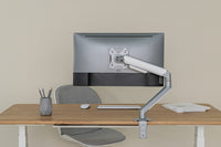 Brateck Single Monitor Economical Spring-Assisted Monitor Arm Fit Most 17"-32" Monitors, Up to 9kg per screen VESA 75x75/100x100 Matte Silver - Image 4