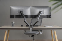 Brateck Dual Monitor Economical Spring-Assisted Monitor Arm Fit Most 17"-32" Monitors, Up to 9kg per screen VESA 75x75/100x100 Space Grey - Image 4