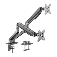 Brateck Dual Monitor Economical Spring-Assisted Monitor Arm Fit Most 17"-32" Monitors, Up to 9kg per screen VESA 75x75/100x100 Space Grey - Image 5