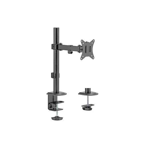 Brateck Single-Monitor Steel Articulating Monitor Mount Fit Most 17"-32" Monitor Up to 9KG VESA 75x75,100x100 (Black) (LS) - Image 1