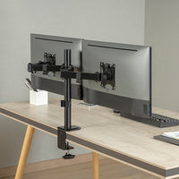 (LS)Brateck Dual-Monitor Steel Articulating Monitor Mount Fit Most 17"-32" Monitor Up to 20KG VESA 75x75,100x100(Black)(NEW) - Image 5