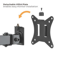 (LS)Brateck Dual-Monitor Steel Articulating Monitor Mount Fit Most 17"-32" Monitor Up to 20KG VESA 75x75,100x100(Black)(NEW) - Image 2