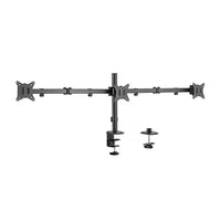 Brateck Triple-Monitor Steel Articulating Monitor Mount Fit Most 17"-27" Monitor Weight Capacity (per screen):7kg, VESA: 75x75,100x100(Black) - Image 1