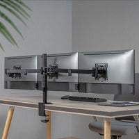 Brateck Triple-Monitor Steel Articulating Monitor Mount Fit Most 17"-27" Monitor Weight Capacity (per screen):7kg, VESA: 75x75,100x100(Black) - Image 2