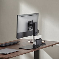 Brateck Vertical Lift Monitor Stand With Thin Client CPU Mount  Fit Most 17"-32" Monitor Up to 8KG VESA 75x75,100x100(Black) (LS) - Image 2