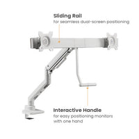 Brateck Fabulous Desk-Mounted Heavy-Duty Gas Spring Monitor Arm Fit Most 17"-49" Monitor Up to 20KG VESA 75x75,100x100 (Black) - Image 3