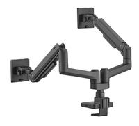 Brateck Fabulous Pole-Mounted Gas Spring Dual Monitor Arm Fit Most 17"-35" Monitors, Up to 20kg per screen VESA 75x75/100x100 Fine Texture Black （LS） - Image 2