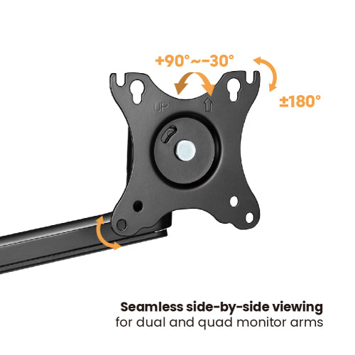Brateck Premium Aluminum Articulating Monitor Stand Fit Most 17"-32" Monitor Weight Capacity Up to 8KG VESA 75x75,100x100 (LS) - Image 4