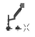 Brateck LDT80-C012P Super Heavy-Duty Pole-Mounted Gas Spring Monitor Arm, Matte Black, Fit Screen Size:	24"-57" Up to 27 KG （LS） - Image 1