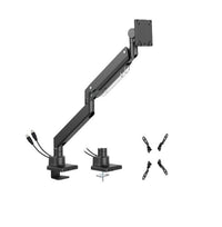Brateck LDT80-C012UC Super Heavy-Duty Gas Spring Monitor Arm with USB-A and USB-C Ports For most 17"~57" Monitors, Matte Black(New) - Image 4