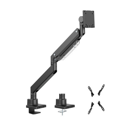 Brateck LDT80-C012 Super Heavy-Duty Gas Spring Monitor Arm For most 17"~57" Monitors, Fit Curved Monitor, Matte Black - Image 1
