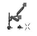 Brateck LDT80-C024P Matte Black Super Heavy-Duty Pole-Mounted Gas Spring Dual Monitor Arm For most 24"-57" Monitors (LS) - Image 1
