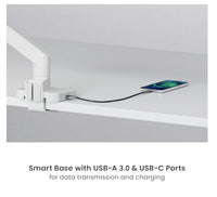 Brateck LDT81-C022UC-B Noteworthy Gas Spring Dual Monitor Air with USB-A/USB-C Ports Fit Most 17"-32" Monitor Fine Texture Black - Image 3