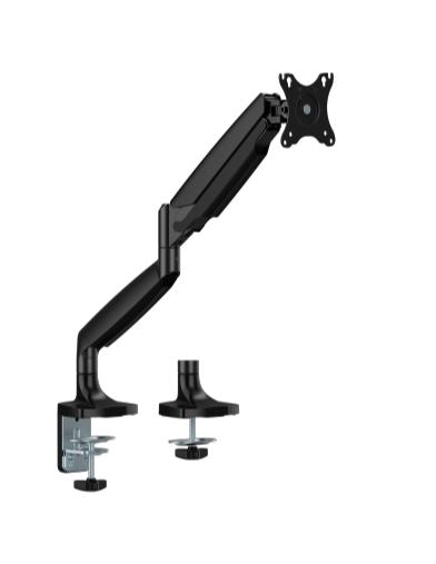 Brateck LDT82-C012 Single Screen Heavy-Duty Gas Spring Monitory Arm For most 17"~45" Monitors, Matte Black - Image 1