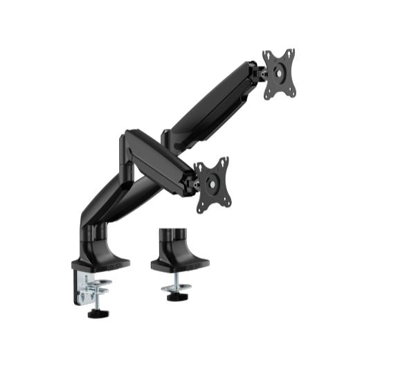 Brateck LDT82-C024-BK Dual Screen Heavy-Duty Gas Spring Monitory Arm with For most 17"~35" Monitors, Matte Black - Image 1