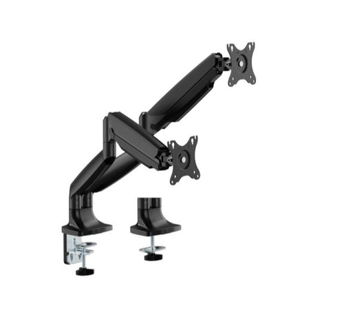Brateck LDT82-C024-BK Dual Screen Heavy-Duty Gas Spring Monitory Arm with For most 17"~35" Monitors, Matte Black - Image 1