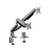 Brateck LDT82-C024E DUAL SCREEN HEAVY-DUTY MECHANICAL SPRING MONITOR ARM For most 17"~35" Monitors, Matte Silver (LS) - Image 1