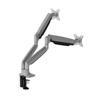 Brateck LDT82-C024E DUAL SCREEN HEAVY-DUTY MECHANICAL SPRING MONITOR ARM For most 17"~35" Monitors, Matte Silver (LS) - Image 2