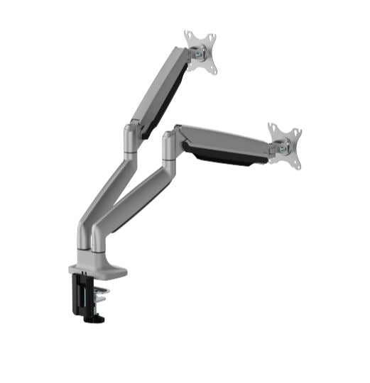 Brateck LDT82-C024E DUAL SCREEN HEAVY-DUTY MECHANICAL SPRING MONITOR ARM For most 17"~35" Monitors, Matte Silver (LS) - Image 2