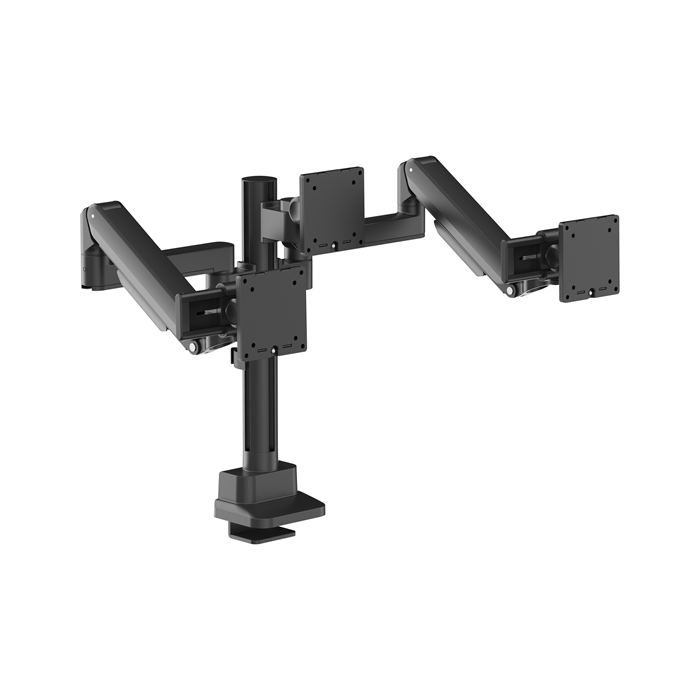 Brateck Modular Mechanical Spring Triple Monitor Arm with Sliders 17"-27" Monitor Weight Capacity (per flat screen):11kg, VESA: 75x75,100x100(Black) - Image 4