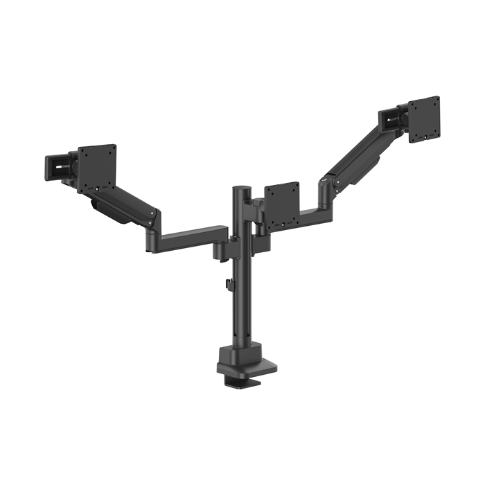 Brateck Modular Mechanical Spring Triple Monitor Arm with Sliders 17"-27" Monitor Weight Capacity (per flat screen):11kg, VESA: 75x75,100x100(LS) - Image 1