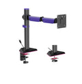 Brateck LDT89-C012L Articulating RGB Lighting Gaming Monitor Arm Matte Black, Fit Screen Size: 17"-40" Up to 12 KG (LS) - Image 1