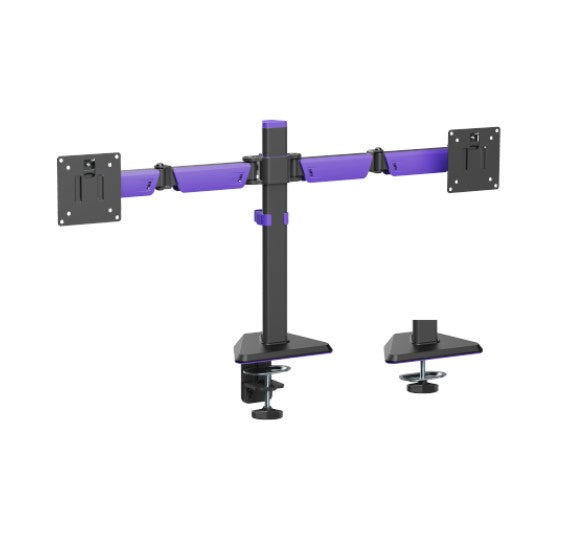 Brateck LDT89-C024 Matte Black Amethyst Articulating Gaming Dual Monitor Arm,  Fit Screen Size: 17"-32", Screen Quantity: 2 (LS) - Image 1