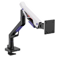 Brateck LDT95-C012UC Atlas Neo Gaming Monitor Arm with USB-A & USB-C Ports For most 24"~57" Monitors, Fit Curved Monitor, Matte Black & White (new) - Image 1