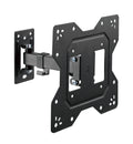 Brateck Economical Full-Motion TV Wall Mount For 23"-43" Fit Curved TV up to 30KG, VESA 100x100,100x200,200x100,200x200 Fine Texture Black (LS) - Image 1