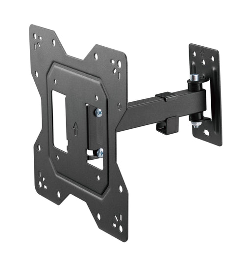 Brateck Economical Full-Motion TV Wall Mount For 23"-43" Fit Curved TV up to 30KG, VESA 100x100,100x200,200x100,200x200 Fine Texture Black (LS) - Image 2