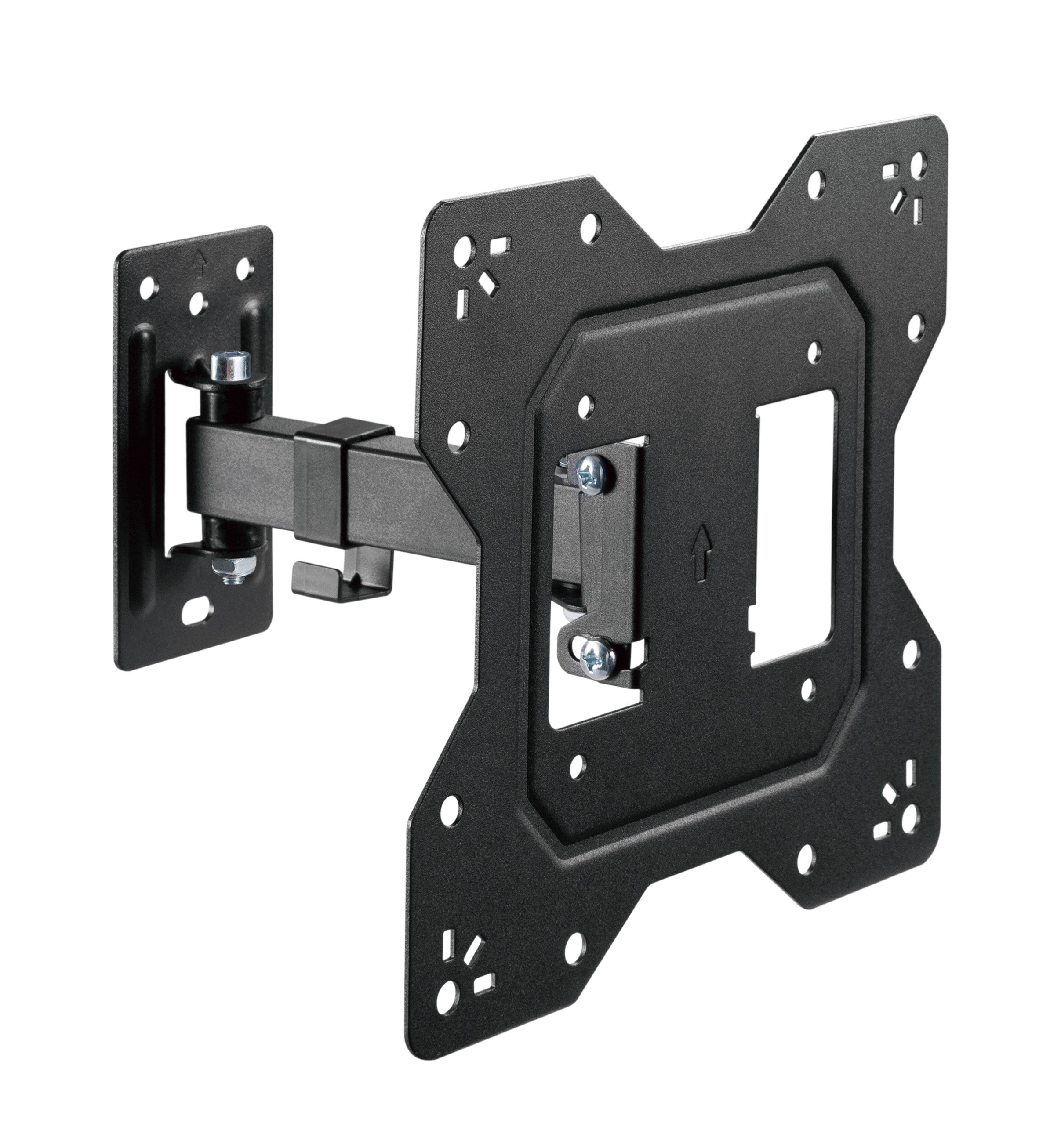 Brateck Economical Full-Motion TV Wall Mount For 23"-43" Fit Curved TV up to 30KG, VESA 100x100,100x200,200x100,200x200 Fine Texture Black (LS) - Image 1