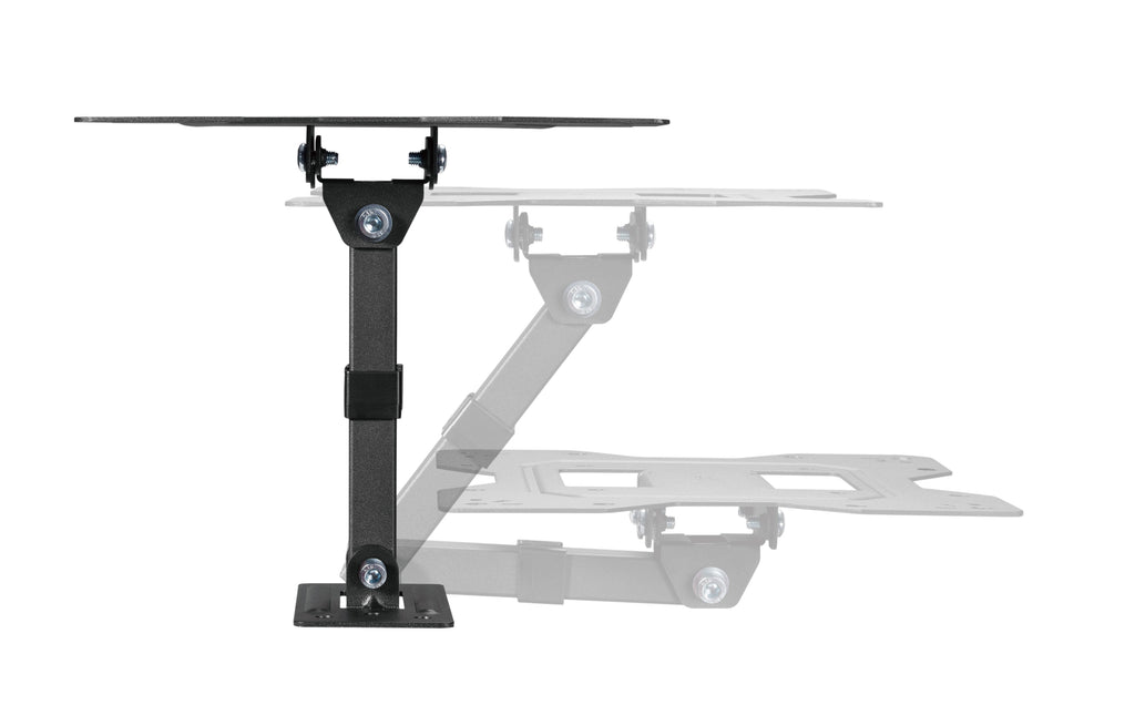 Brateck Economical Full-Motion TV Wall Mount For 23"-43" Fit Curved TV up to 30KG, VESA 100x100,100x200,200x100,200x200 Fine Texture Black (LS) - Image 4