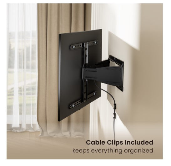 Brateck LPA79-464 Ultra-Slim Full-Motion TV Wall Mount For most 43"-90" TVs (Black) 250x632x432mm (LS) - Image 3