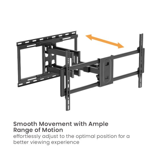 Brateck LPA80-486A HEAVY-DUTY FULL-MOTION TV WALL MOUNT WITH LATERAL SHIFT WALL PLATE For Double Stud (600mm) & Solid Wall (LS) - Image 3