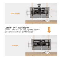 Brateck LPA80-486A HEAVY-DUTY FULL-MOTION TV WALL MOUNT WITH LATERAL SHIFT WALL PLATE For Double Stud (600mm) & Solid Wall (LS) - Image 4