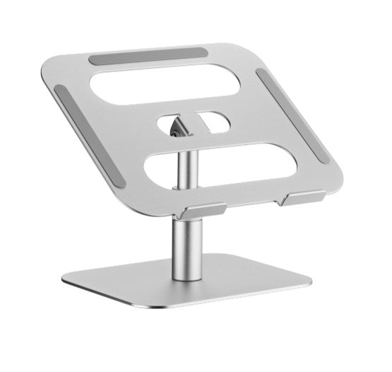 BrateckLPS03-19 ADJUSTABLE ALUMINUM LAPTOP RISER  For most 11”-15” laptops & tablets, Weight Capacity(per layer): 5kg (Silver) (LS) - Image 1