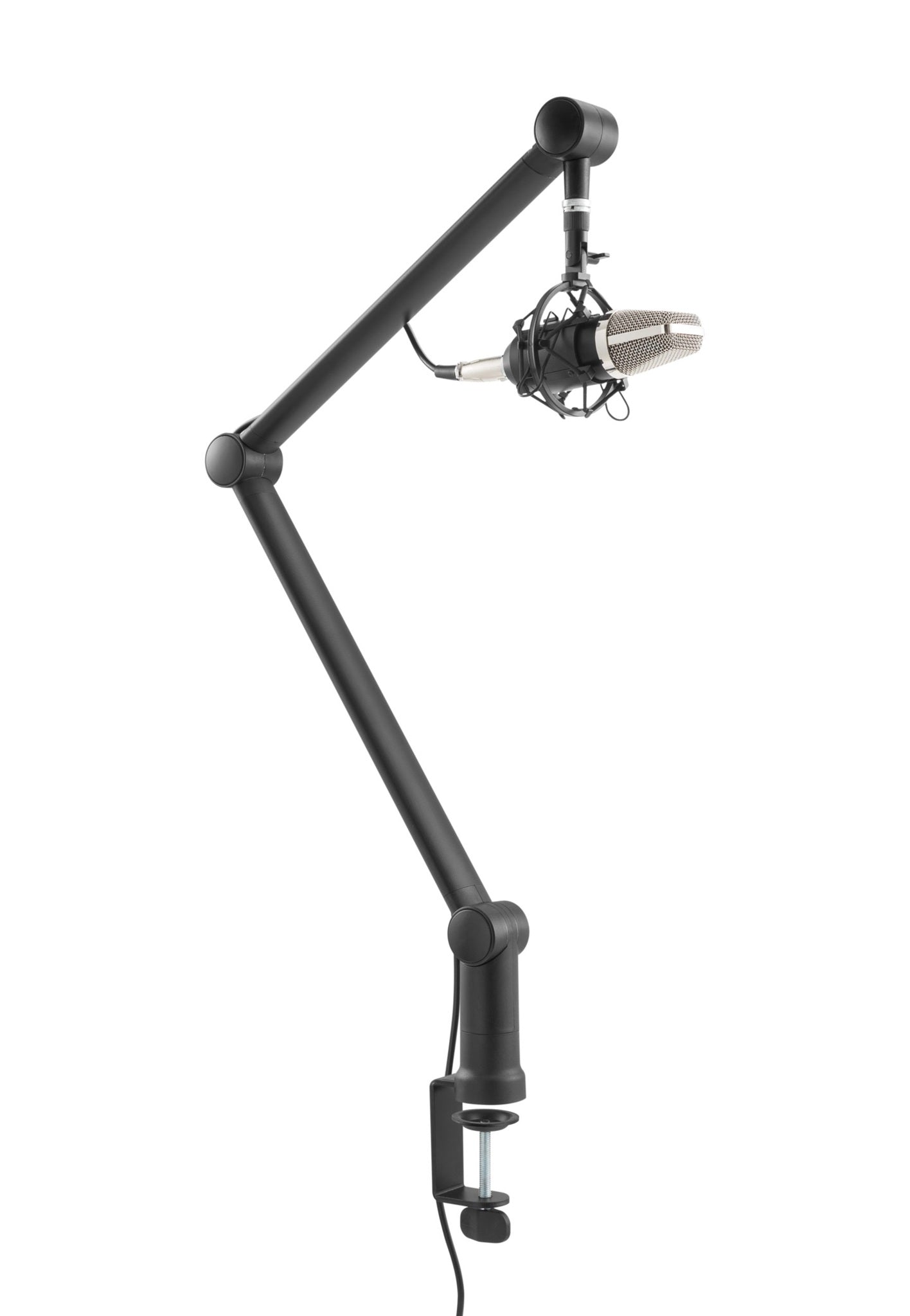 Brateck Professional Microphone Boom Arm Stand, 360° Rotatable Boom, Clip-On Cable Holder, Foldable Scissor Arm Design(LS) - Image 2