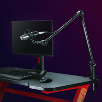Brateck Professional Microphone Boom Arm Stand, 360° Rotatable Boom, Clip-On Cable Holder, Foldable Scissor Arm Design(LS) - Image 4