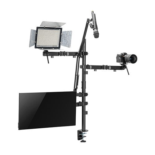 Brateck Single-Monitor All-in-One Studio Setup Desktop Mount Fix 17"-32" Up to 9kg, Fit Curved Monitor, 897x120x1000mm (LS) - Image 2